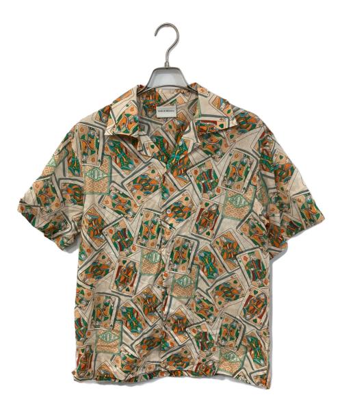 DROLE DE MONSIEUR（ドロール ド ムッシュ）DROLE DE MONSIEUR (ドロール ド ムッシュ) 総柄オープンカラーシャツ オレンジ サイズ:FREEの古着・服飾アイテム