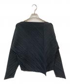 ISSEY MIYAKEイッセイミヤケ）の古着「プリーツブラウス」｜ブラック