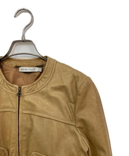SEE BY CHLOE（シーバイクロエ）SEE BY CHLOE (シーバイクロエ) レザージャケット ブラウン サイズ:無しの古着・服飾アイテム