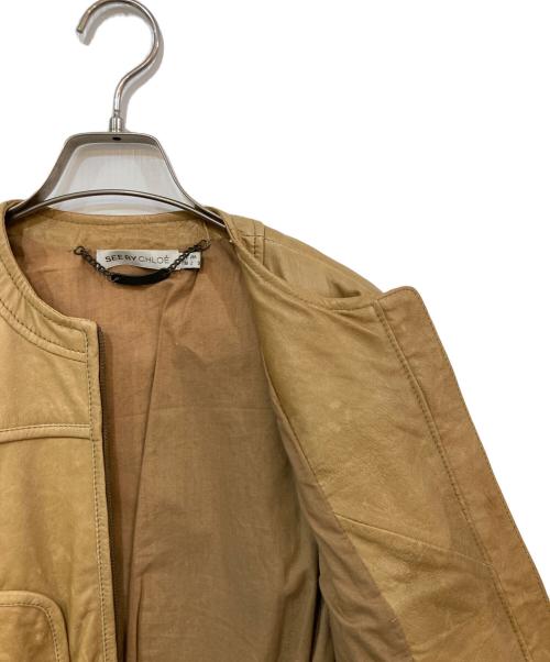 SEE BY CHLOE（シーバイクロエ）SEE BY CHLOE (シーバイクロエ) レザージャケット ブラウン サイズ:無しの古着・服飾アイテム