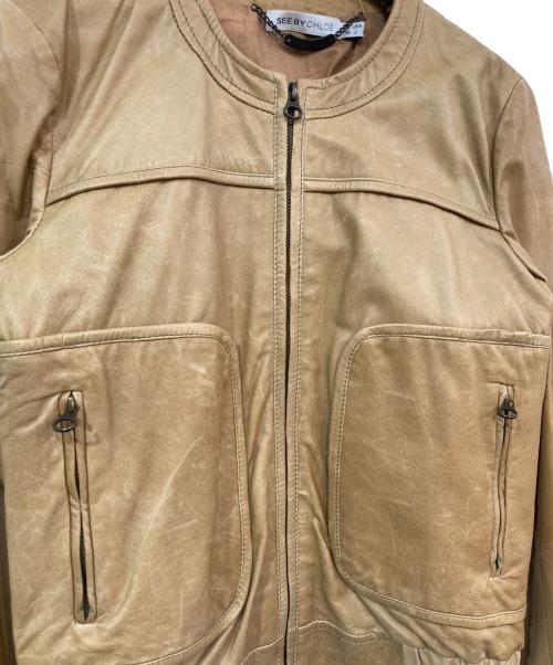 SEE BY CHLOE（シーバイクロエ）SEE BY CHLOE (シーバイクロエ) レザージャケット ブラウン サイズ:無しの古着・服飾アイテム