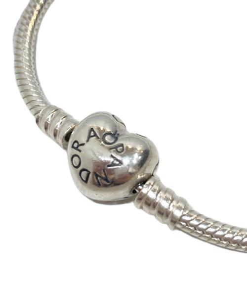 PANDORA（パンドラ）PANDORA (パンドラ) Moments Heart & Snake Chain Bracelet シルバーの古着・服飾アイテム