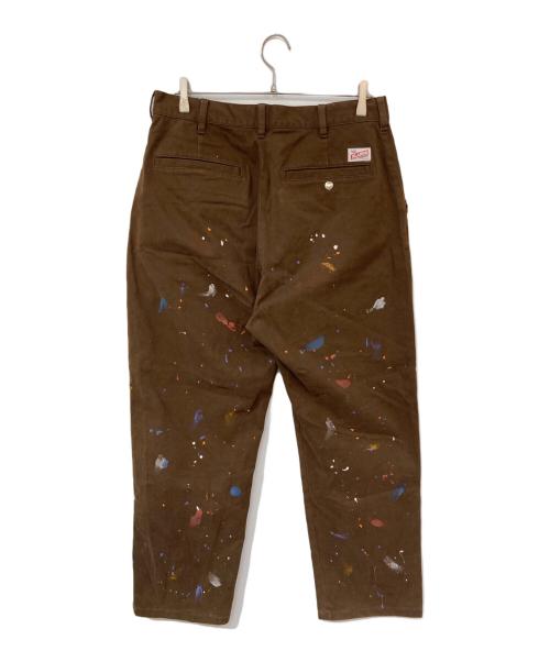X-LARGE（エクストララージ）X-LARGE (エクストララージ) HAND PAINT WORK PANTS/ハンドペイントワークパンツ ブラウン サイズ:SIZE 34の古着・服飾アイテム