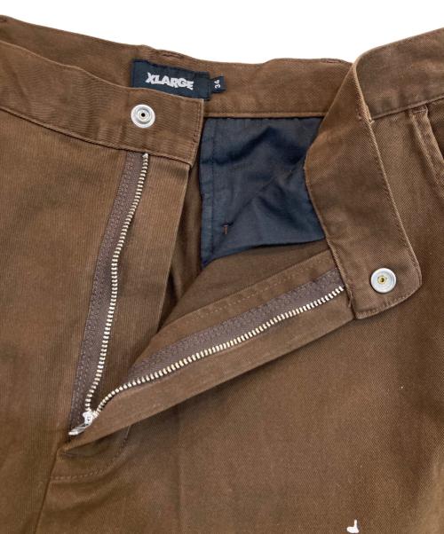 X-LARGE（エクストララージ）X-LARGE (エクストララージ) HAND PAINT WORK PANTS/ハンドペイントワークパンツ ブラウン サイズ:SIZE 34の古着・服飾アイテム