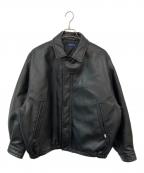 NAUTICAノーティカ）の古着「Vegan Leather Insulated Blouson/ヴィーガンレザーインシュレイテッドブルゾン」｜ブラック