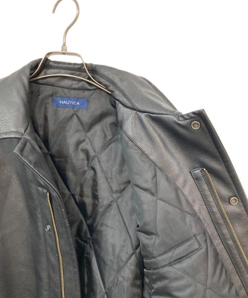 NAUTICA（ノーティカ）NAUTICA (ノーティカ) Vegan Leather Insulated Blouson/ヴィーガンレザーインシュレイテッドブルゾン ブラック サイズ:SIZE Mの古着・服飾アイテム