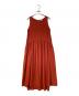 CLANE（クラネ）の古着「SKIRT LAYER COCOON OP/スカート レイヤー コクーン ワンピース」｜レッド