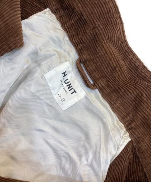 H.UNIT（エイチユニット）H.UNIT (エイチユニット) コーデュロイセットアップ ブラウン サイズ:2の古着・服飾アイテム