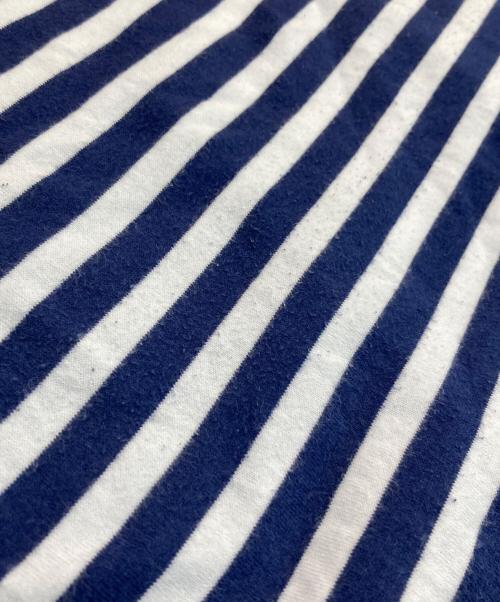 COMME des GARCONS（コムデギャルソン）COMME des GARCONS (コムデギャルソン) ボーダーロングスリーブカットソー ブルー サイズ:XXLの古着・服飾アイテム