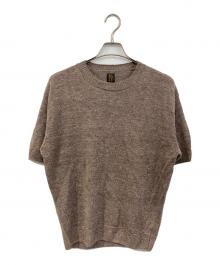 BATONER（バトナ―）の古着「WASHED HIGH COUNT LINEN CREW NECK S/S/ウォッシュド ハイ カウント リネン クルー ネック ショートスリーブ」｜ベージュ
