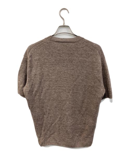 BATONER（バトナ―）BATONER (バトナ―) WASHED HIGH COUNT LINEN CREW NECK S/S/ウォッシュド ハイ カウント リネン クルー ネック ショートスリーブ ベージュ サイズ:SIZE 2の古着・服飾アイテム