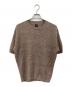 BATONER（バトナ―）の古着「WASHED HIGH COUNT LINEN CREW NECK S/S/ウォッシュド ハイ カウント リネン クルー ネック ショートスリーブ」｜ベージュ