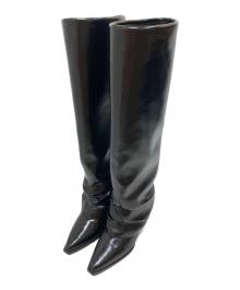 UNITED ARROWS（ユナイテッドアローズ）の古着「<SY>カバードウェッジ ロングブーツ65」｜ブラック