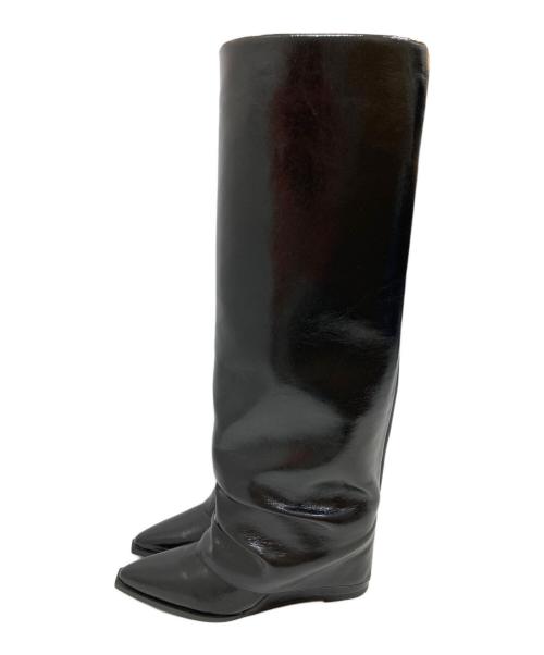 UNITED ARROWS（ユナイテッドアローズ）UNITED ARROWS (ユナイテッドアローズ) <SY>カバードウェッジ ロングブーツ65 ブラック サイズ:SIZE 22cmの古着・服飾アイテム