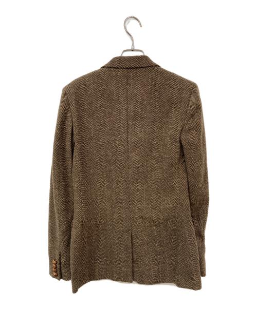 RALPH LAUREN（ラルフローレン）RALPH LAUREN (ラルフローレン) ヘリンボーンテーラードジャケット ブラウン サイズ:SIZE 0の古着・服飾アイテム