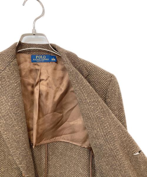 RALPH LAUREN（ラルフローレン）RALPH LAUREN (ラルフローレン) ヘリンボーンテーラードジャケット ブラウン サイズ:SIZE 0の古着・服飾アイテム