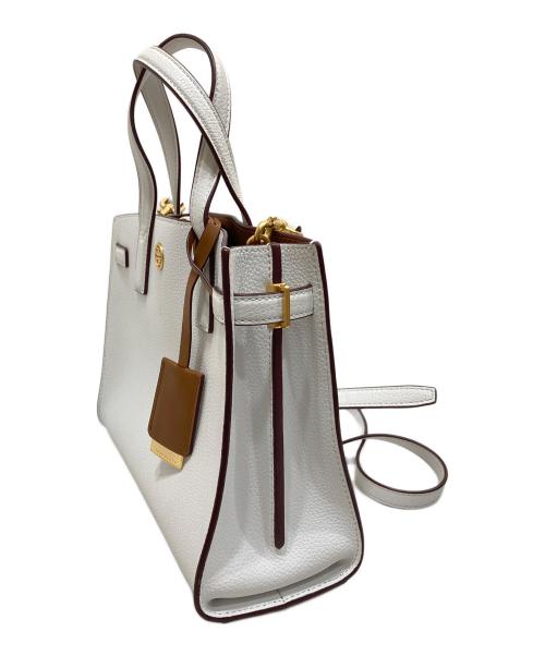 TORY BURCH（トリーバーチ）TORY BURCH (トリーバーチ) 2WAYレザーバッグ ホワイトの古着・服飾アイテム