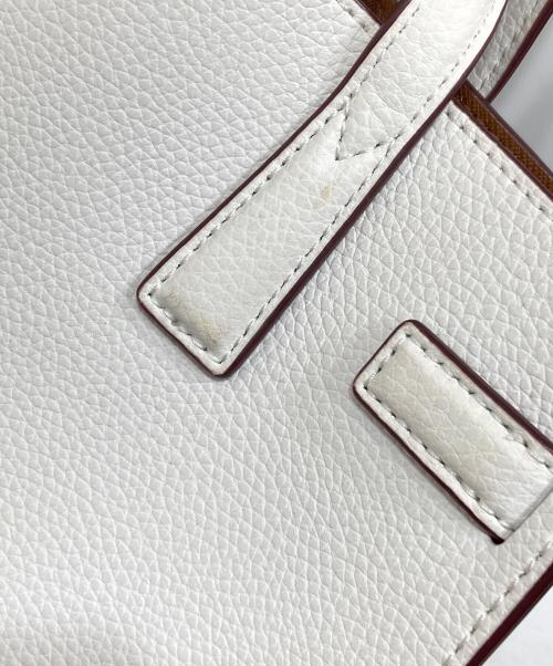 TORY BURCH（トリーバーチ）TORY BURCH (トリーバーチ) 2WAYレザーバッグ ホワイトの古着・服飾アイテム