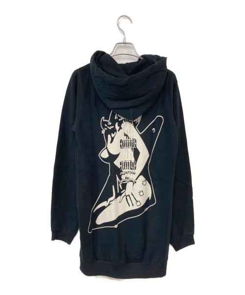Hysteric Glamour（ヒステリックグラマー）Hysteric Glamour (ヒステリックグラマー) GUITAR GIRL HOODIE/ギターガールフーディー ブラック サイズ:SIZE Freeの古着・服飾アイテム