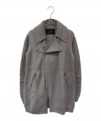 Hysteric Glamourヒステリックグラマー）の古着「ウールニットライダースジャケット」｜グレー