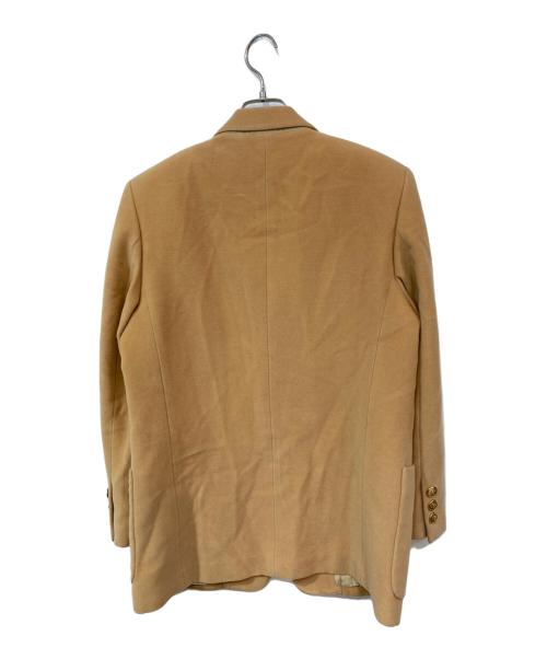 Aquascutum（アクアスキュータム）Aquascutum (アクアスキュータム) 金ボタンエンブレムウールテーラードジャケット ベージュ サイズ:SIZE 9の古着・服飾アイテム