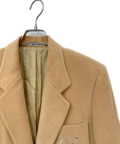 Aquascutum（アクアスキュータム）Aquascutum (アクアスキュータム) 金ボタンエンブレムウールテーラードジャケット ベージュ サイズ:SIZE 9の古着・服飾アイテム
