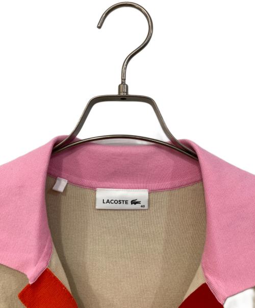 LACOSTE（ラコステ）LACOSTE (ラコステ) 配色ポロシャツ ベージュ サイズ:SIZE 40の古着・服飾アイテム