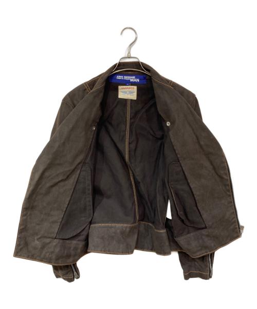 JUNYA WATANABE MAN（ジュンヤワタナベマン）JUNYA WATANABE MAN (ジュンヤワタナベマン) AVIAKIT (エイヴィアキット) ダブルライダースジャケット ブラウン サイズ:Lの古着・服飾アイテム