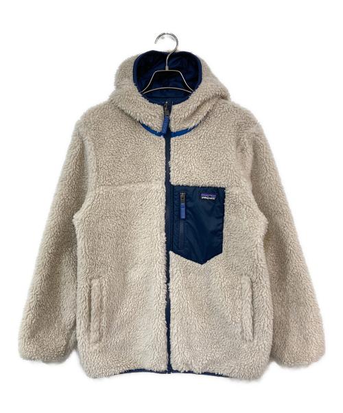 Patagonia（パタゴニア）Patagonia (パタゴニア) キッズ・リバーシブル・レディ・フレディ・フーディ アイボリー サイズ:XL 14の古着・服飾アイテム