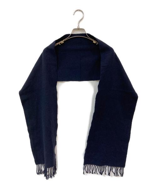 JOHNSTONS（ジョンストンズ）JOHNSTONS (ジョンストンズ) カシミヤストール ネイビーの古着・服飾アイテム