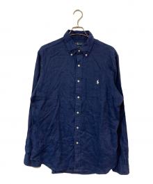 RALPH LAUREN（ラルフローレン）の古着「リネンシャツ」｜ネイビー
