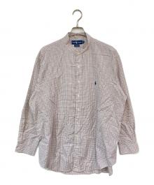 RALPH LAUREN（ラルフローレン）の古着「YARMOUTH スタンドカラーシャツ」｜レッド×ホワイト