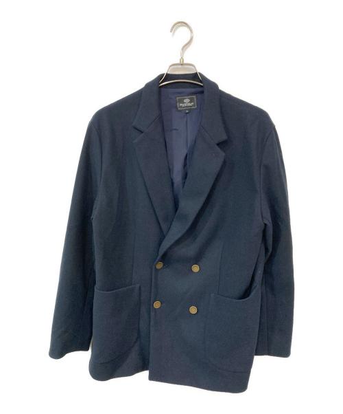 BEAMS HEART（ビームスハート）BEAMS HEART (ビームスハート) ソフトメルトン 4ボタン ダブルブレスト ブレザー ネイビー サイズ:SIZE Lの古着・服飾アイテム