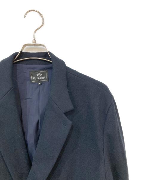BEAMS HEART（ビームスハート）BEAMS HEART (ビームスハート) ソフトメルトン 4ボタン ダブルブレスト ブレザー ネイビー サイズ:SIZE Lの古着・服飾アイテム