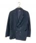 BEAMS HEART（ビームスハート）の古着「ソフトメルトン 4ボタン ダブルブレスト ブレザー」｜ネイビー