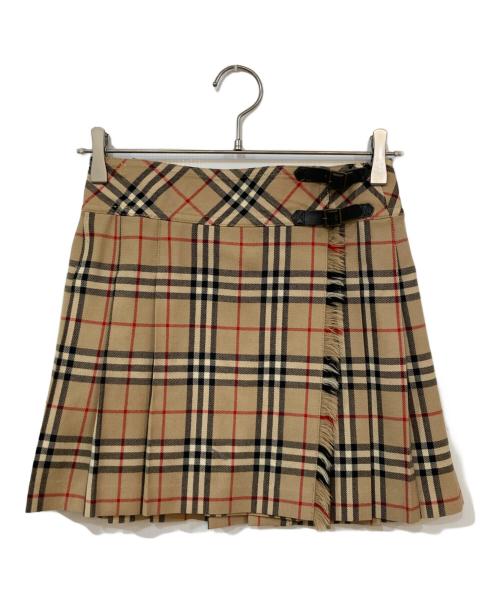 BURBERRY BLUE LABEL（バーバリーロンドンブルーレーベル）BURBERRY BLUE LABEL (バーバリーロンドンブルーレーベル) ノヴァチェックラップスカート ベージュ サイズ:SIZE 36の古着・服飾アイテム