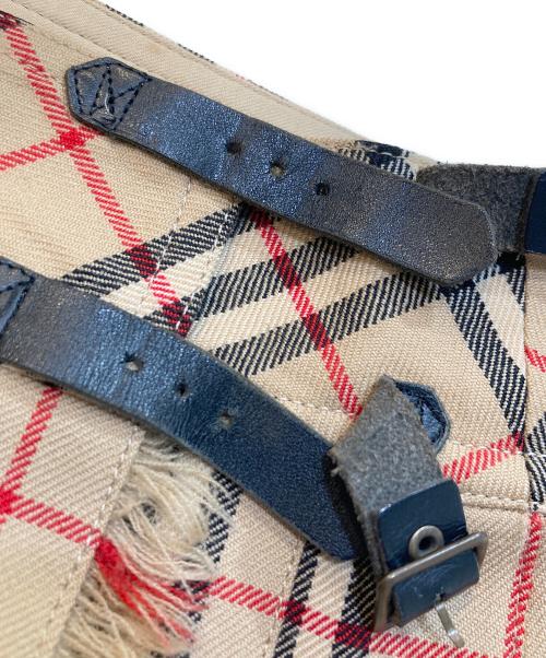 BURBERRY BLUE LABEL（バーバリーロンドンブルーレーベル）BURBERRY BLUE LABEL (バーバリーロンドンブルーレーベル) ノヴァチェックラップスカート ベージュ サイズ:SIZE 36の古着・服飾アイテム