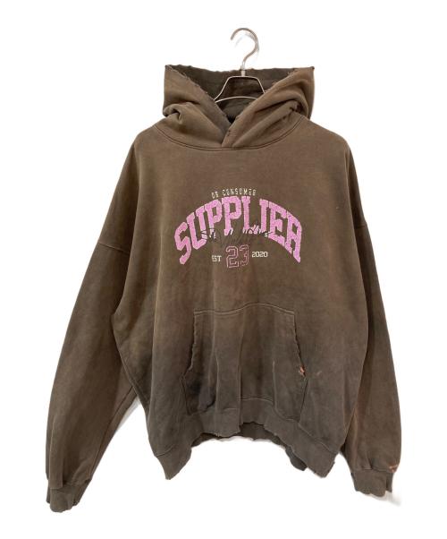 SUPPLIER（サプライヤー）SUPPLIER (サプライヤー) プルオーバーパーカー ブラウン サイズ:XLの古着・服飾アイテム
