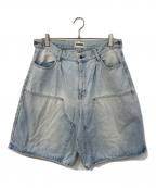 90909090）の古着「Studs ハーフパンツ」｜インディゴ