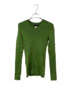 Y'sワイズ）の古着「Vネックニット」｜黄緑