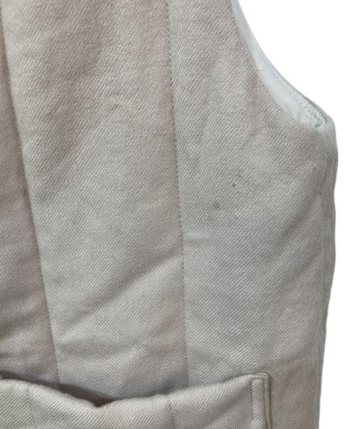 MATSUFUJI（マツフジ）MATSUFUJI (マツフジ) Wool Stripe Quilted Vest ベージュ サイズ:2の古着・服飾アイテム