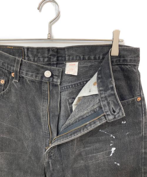 LEVI'S（リーバイス）LEVI'S (リーバイス) 505ペイントブラックデニムパンツ ブラック サイズ:W34の古着・服飾アイテム
