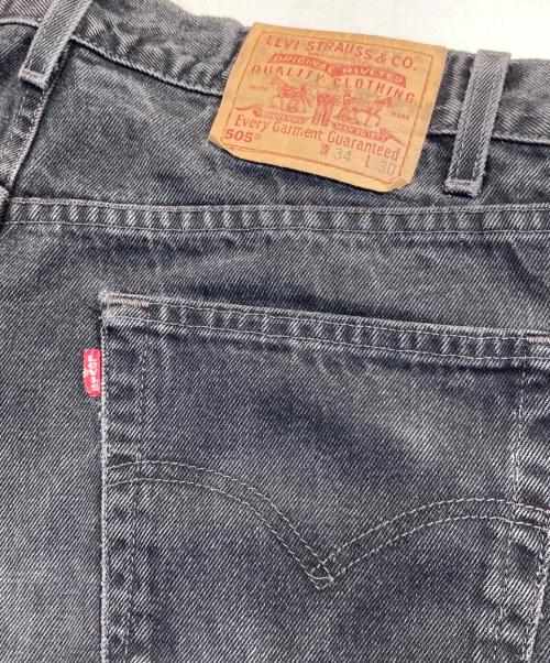 LEVI'S（リーバイス）LEVI'S (リーバイス) 505ペイントブラックデニムパンツ ブラック サイズ:W34の古着・服飾アイテム