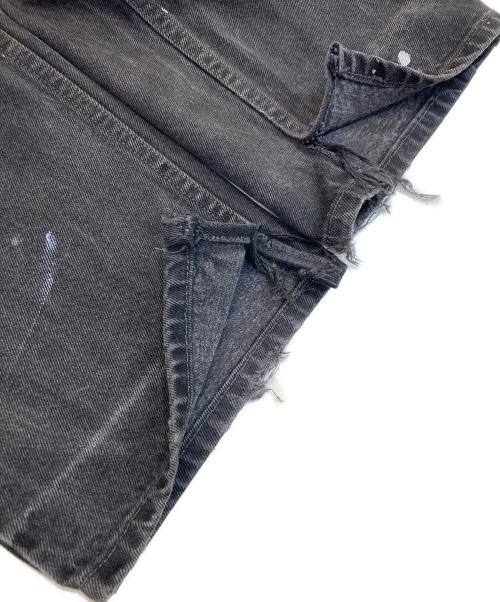 LEVI'S（リーバイス）LEVI'S (リーバイス) 505ペイントブラックデニムパンツ ブラック サイズ:W34の古着・服飾アイテム
