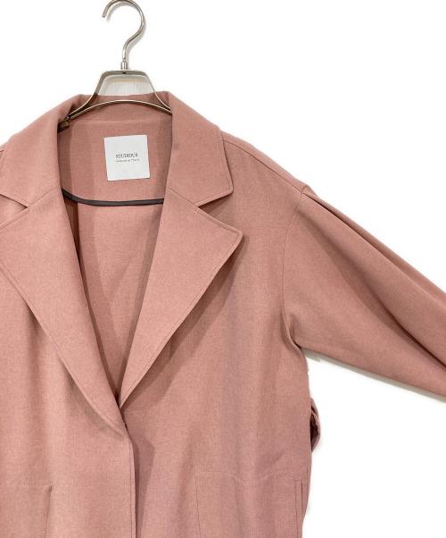 STUDIOUS（ステュディオス）STUDIOUS (ステュディオス) トレンチコート ピンクの古着・服飾アイテム