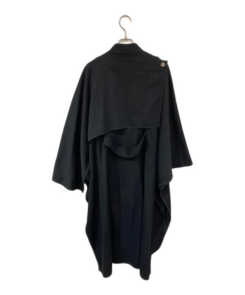 UNITED TOKYO（ユナイテッドトーキョー）UNITED TOKYO (ユナイテッドトーキョー) オブリークカッティングケープコート ブラックの古着・服飾アイテム