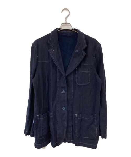COMME des GARCONS SHIRT（コムデギャルソンシャツ）COMME des GARCONS SHIRT (コムデギャルソンシャツ) リバーシブル3Bリネンテーラードジャケット ネイビー サイズ:SIZE Lの古着・服飾アイテム