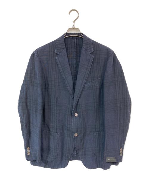 BOGLIOLI（ボリオリ）BOGLIOLI (ボリオリ) コットンリネンテーラードジャケット ネイビー サイズ:54の古着・服飾アイテム