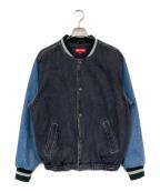 SUPREMEシュプリーム）の古着「Denim Varsity Jacket/デニムヴァーシティジャケット」｜インディゴ