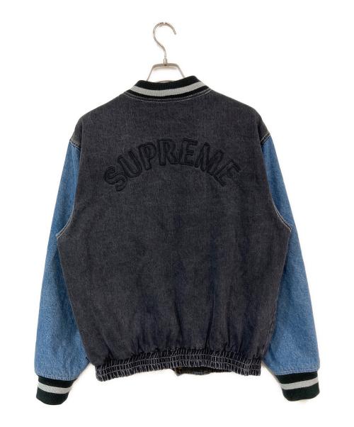 SUPREME（シュプリーム）SUPREME (シュプリーム) Denim Varsity Jacket/デニムヴァーシティジャケット インディゴ サイズ:SIZE Lの古着・服飾アイテム